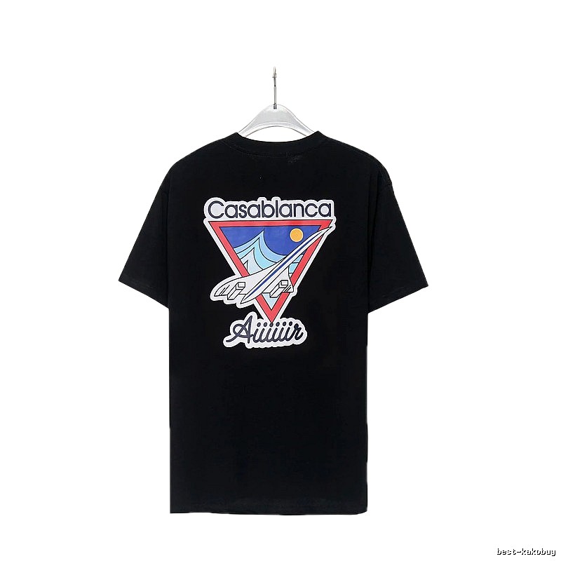Casablanca trendy brand style black T-shirt