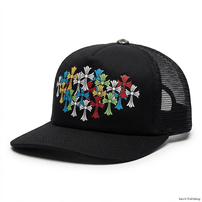 Chrome Hearts colorful cross black hat