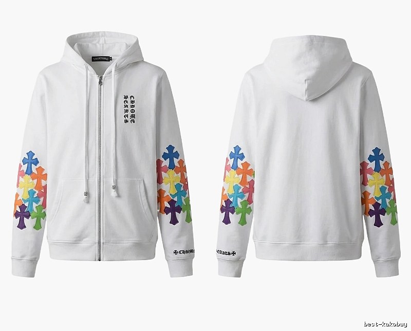 Chrome Hearts Colorful Cross White Hoodie