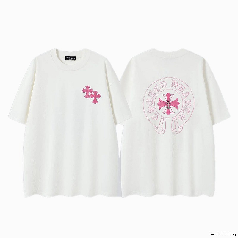 Chrome Hearts Cross Embroidered Street-style Off-white T-shirt