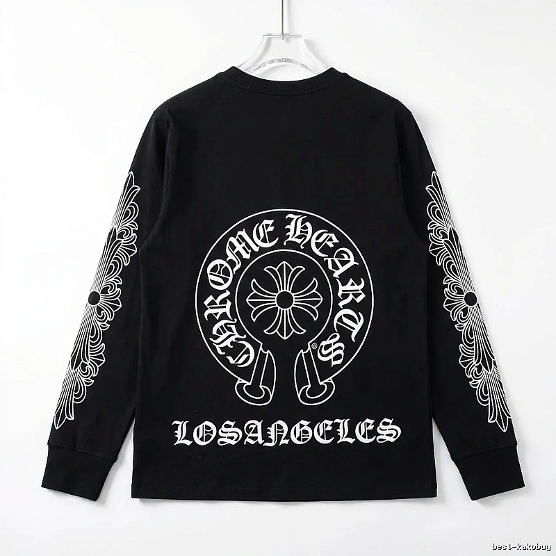 Chrome Hearts Cross Flower Dark Style Black Long Sleeve