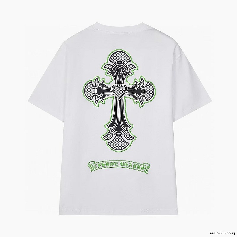 Chrome Hearts Cross Print Street Style White T-Shirt