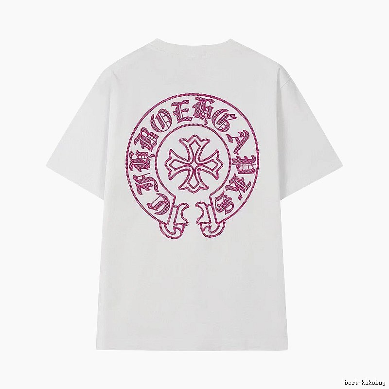 Chrome Hearts Cross Print Street Style White T-Shirt