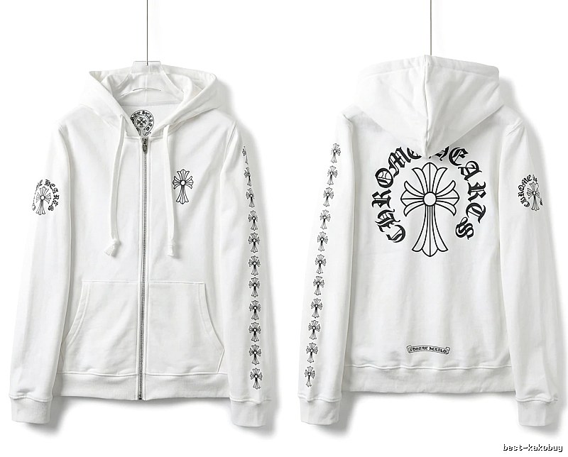Chrome Hearts Cross Trendy White Hoodie
