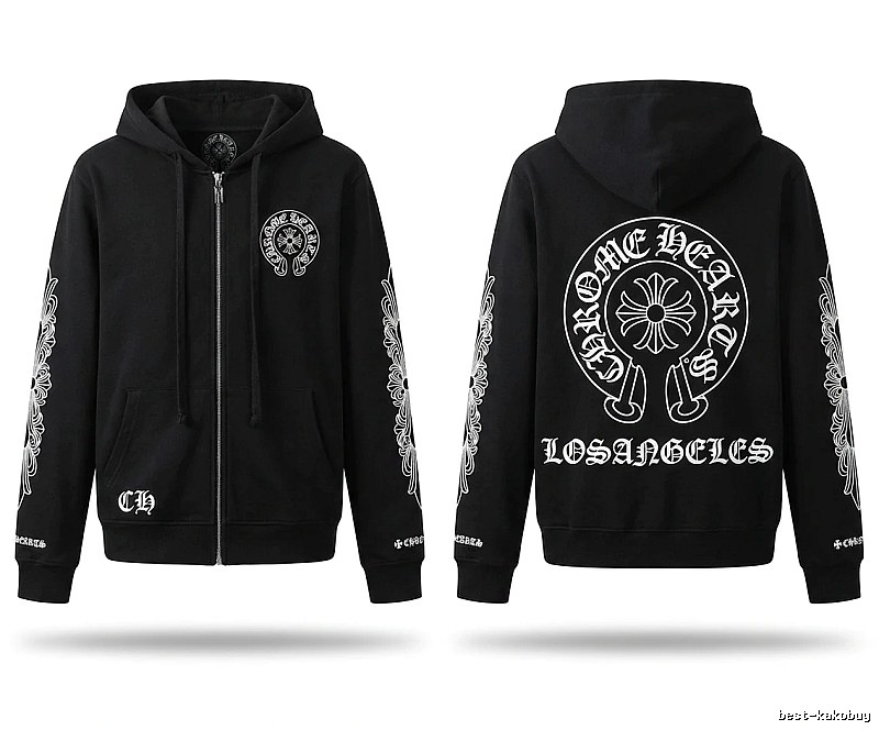 Chrome Hearts dark style black cardigan