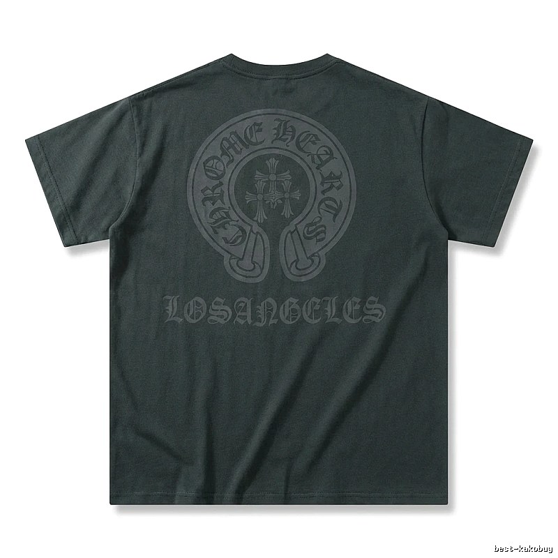 Chrome Hearts Gothic Style Dark Grey T-shirt