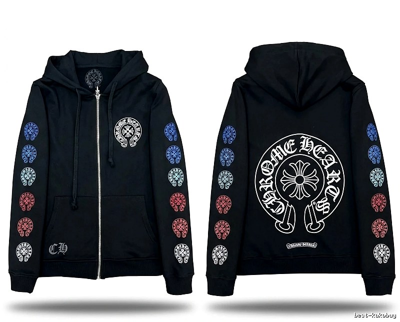Chrome Hearts Printed Trendy and Cool Black Coat