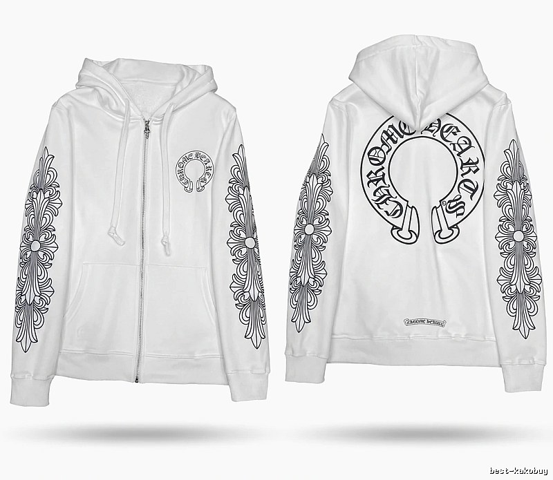 Chrome Hearts Printed Trendy and Cool Style White Hoodie