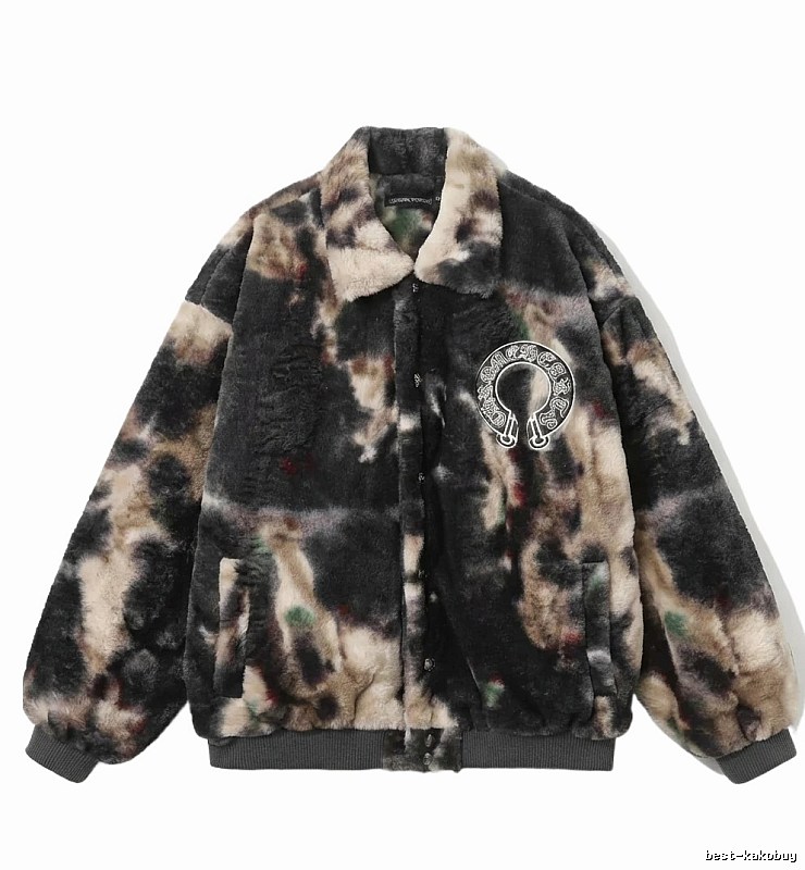 Chrome Hearts Tie - Dye Style Plush Coat