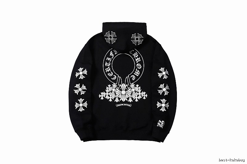 Chrome Hearts Urban Cross graphic hoodie Black Blue Cross with Statement Pattern