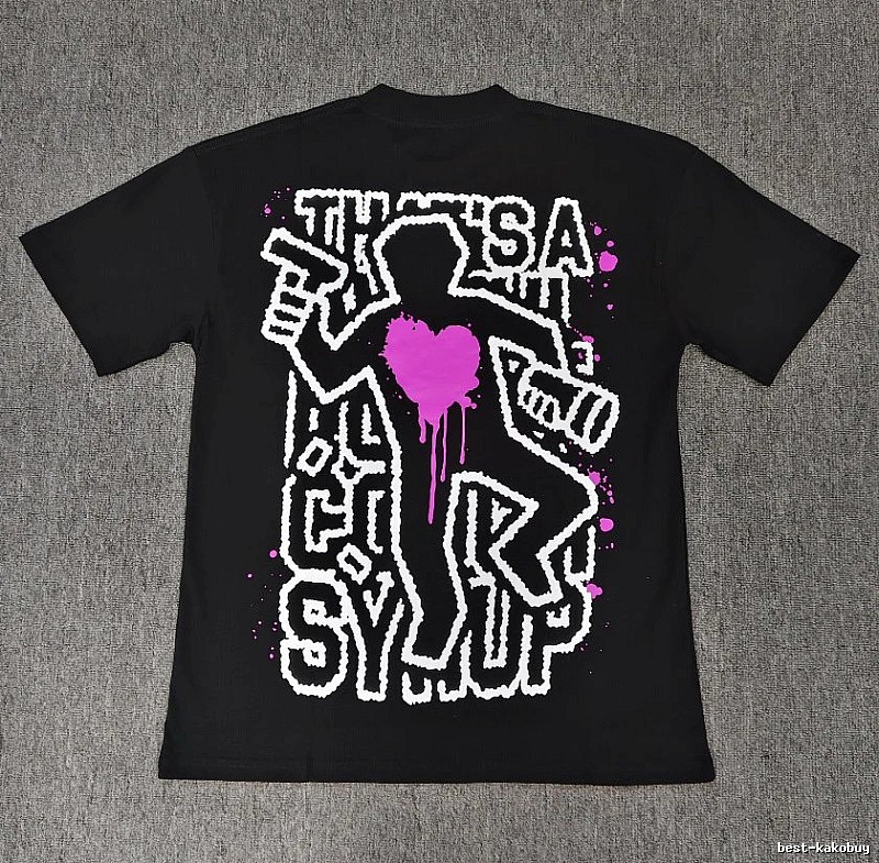 CLOT Heart Graffiti Street Style Black Short-sleeve T-shirt