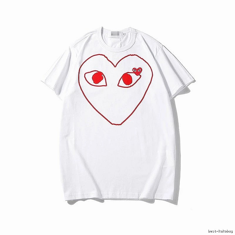 Comme des Garcons PLAY 2023-13 Red Style 2313 Heart Logo T-Shirt Minimal Look