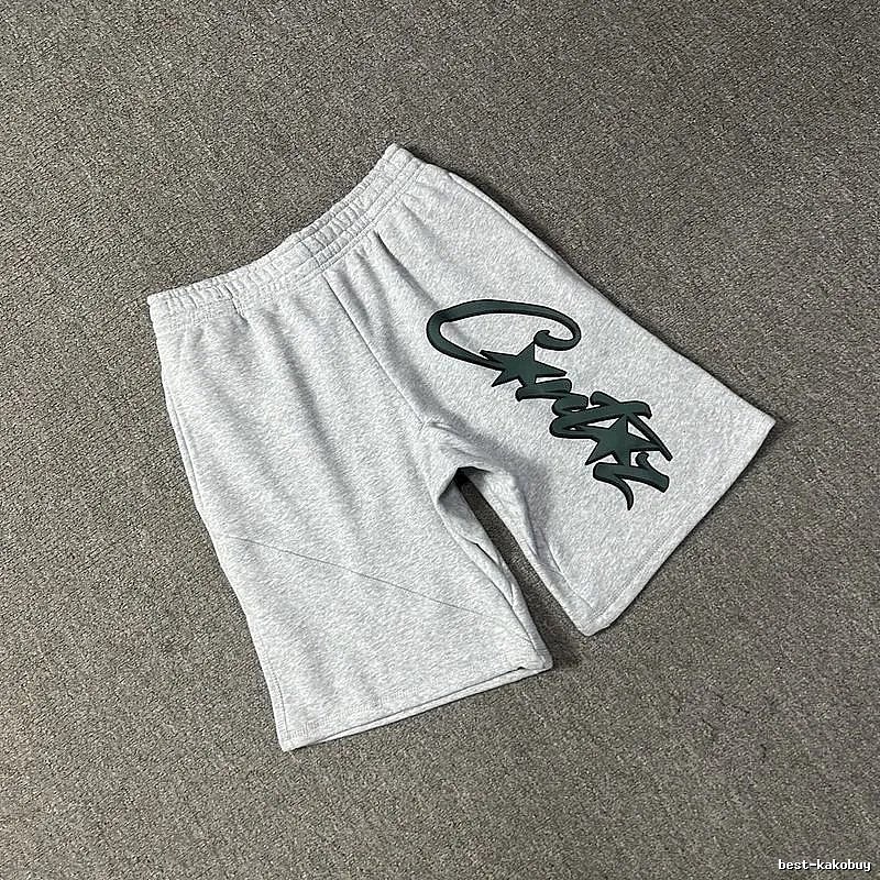 Corteiz letter-style grey shorts