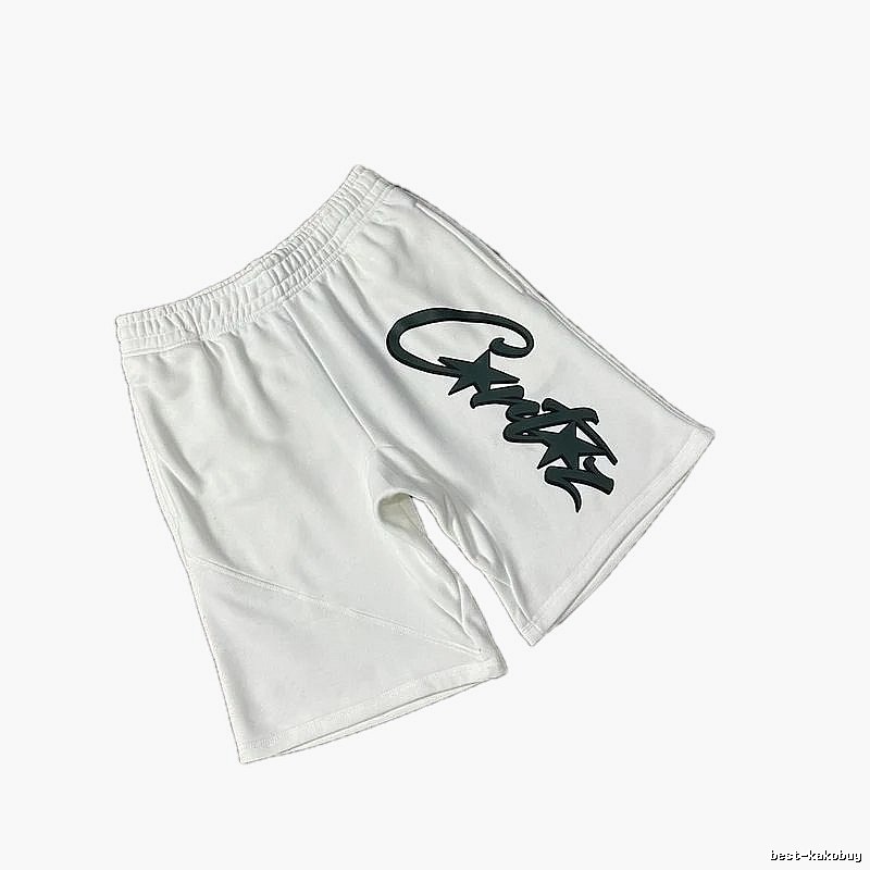 Corteiz letter-style white shorts