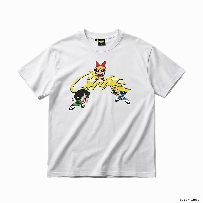 Corteiz Powerpuff Girls Cartoon White T-shirt