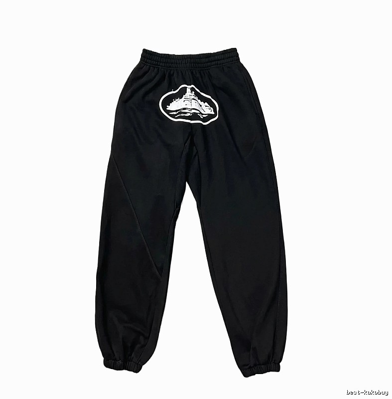 Corteiz Printed Casual Black Pants