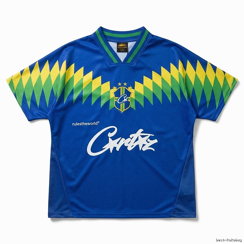 Corteiz sporty blue-green short-sleeved shirt