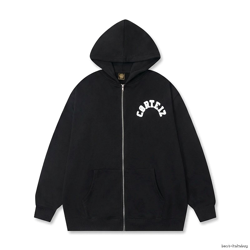 Corteiz street-style black hoodie