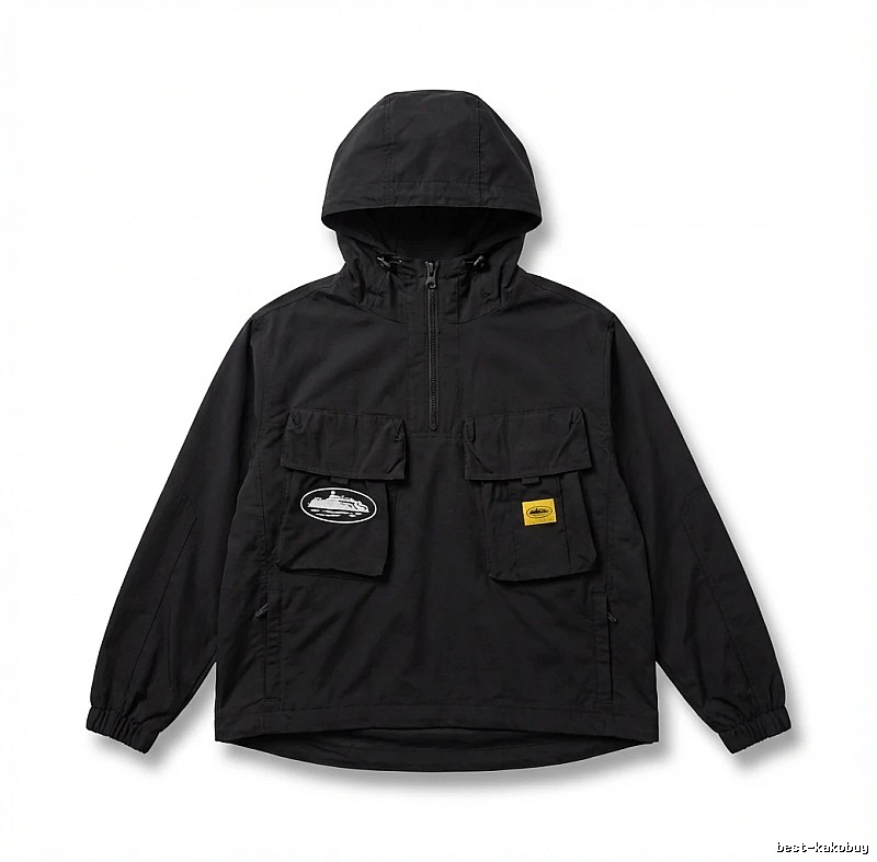 Corteiz Workwear Style Black Jacket