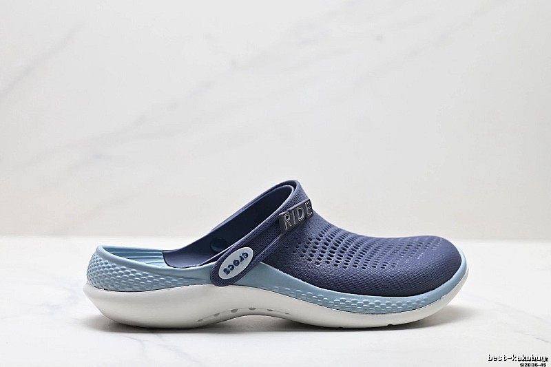Crocs RIDE Series Simple Style Blue and White Slippers