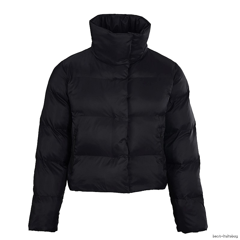 Daily Edit Stand-Collar Puffer Jacket - Black