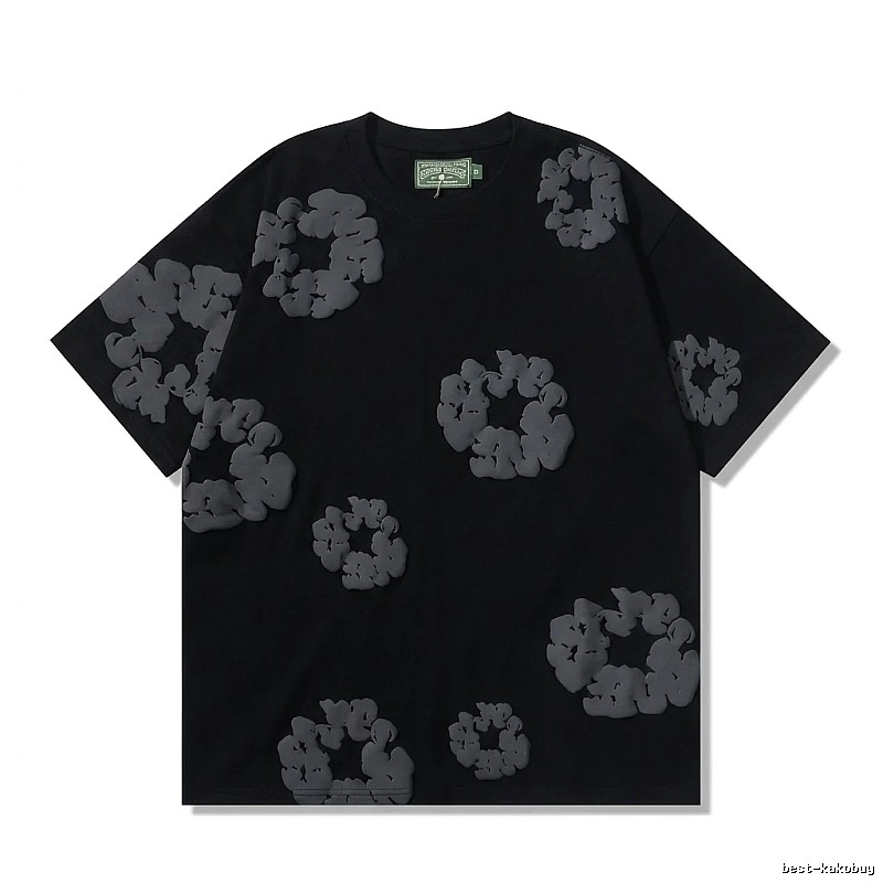 DENIM TEARS Dark Style Black Short-Sleeve