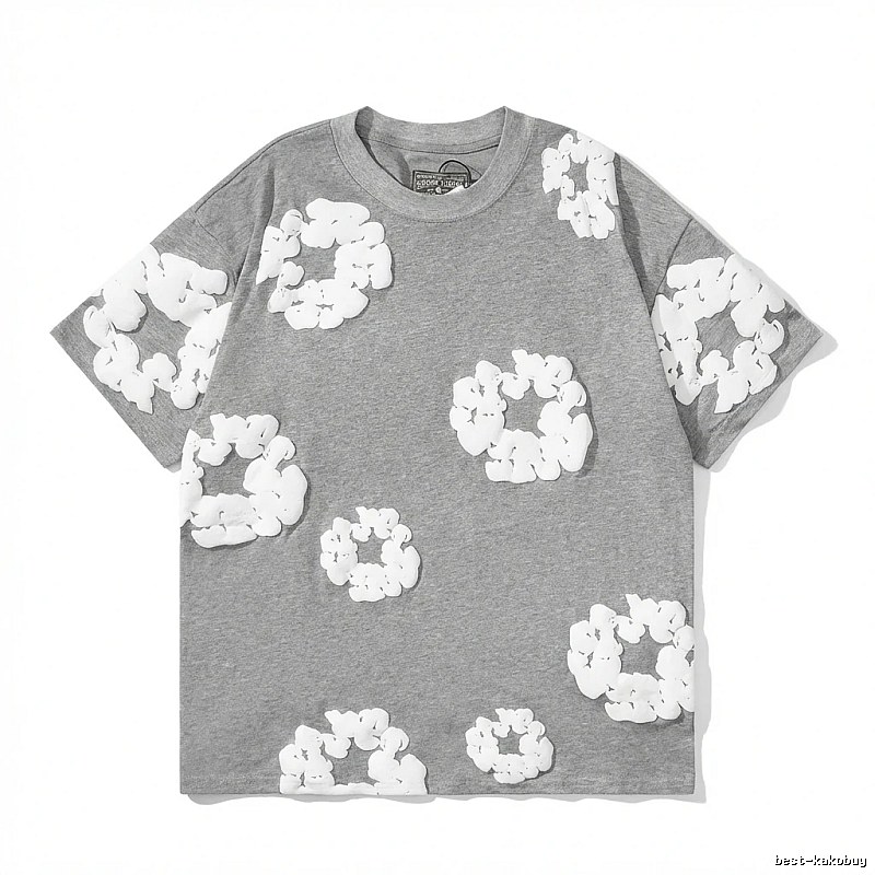 DENIM TEARS Flower Grey Short-sleeve