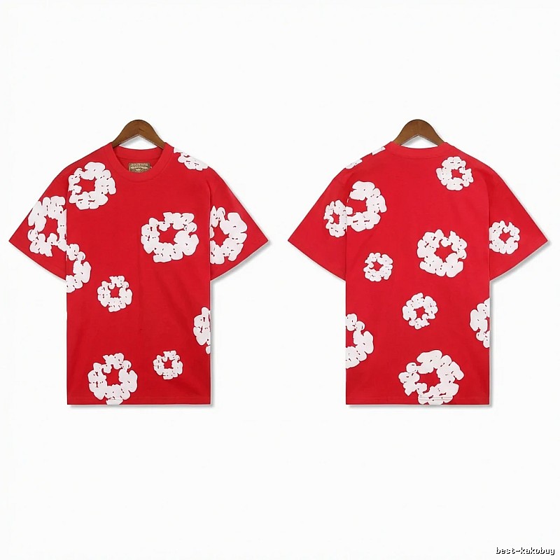 DENIM TEARS printed red T-shirt