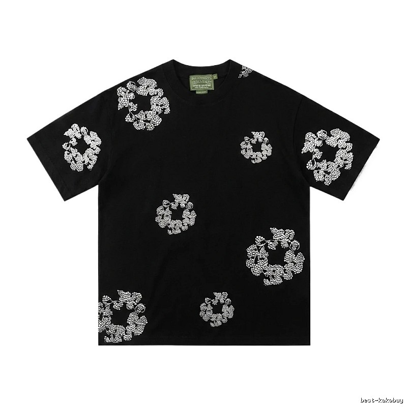 DENIM TEARS Trendy Black T-shirt
