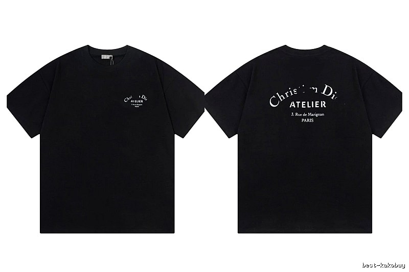 Dior Atelier Minimalist Style Black Short-sleeve T-shirt