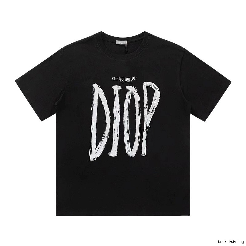 Dior Couture Graffiti Style Black T-Shirt