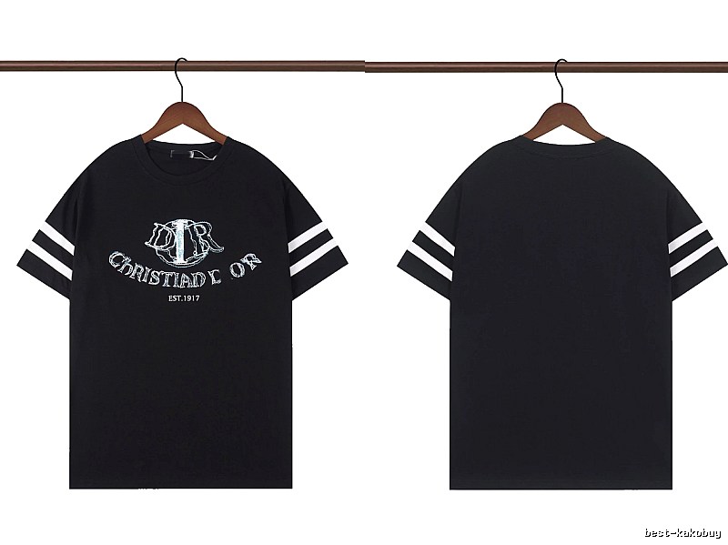 Dior Embroidered Vintage-style Black Short-sleeve T-shirt