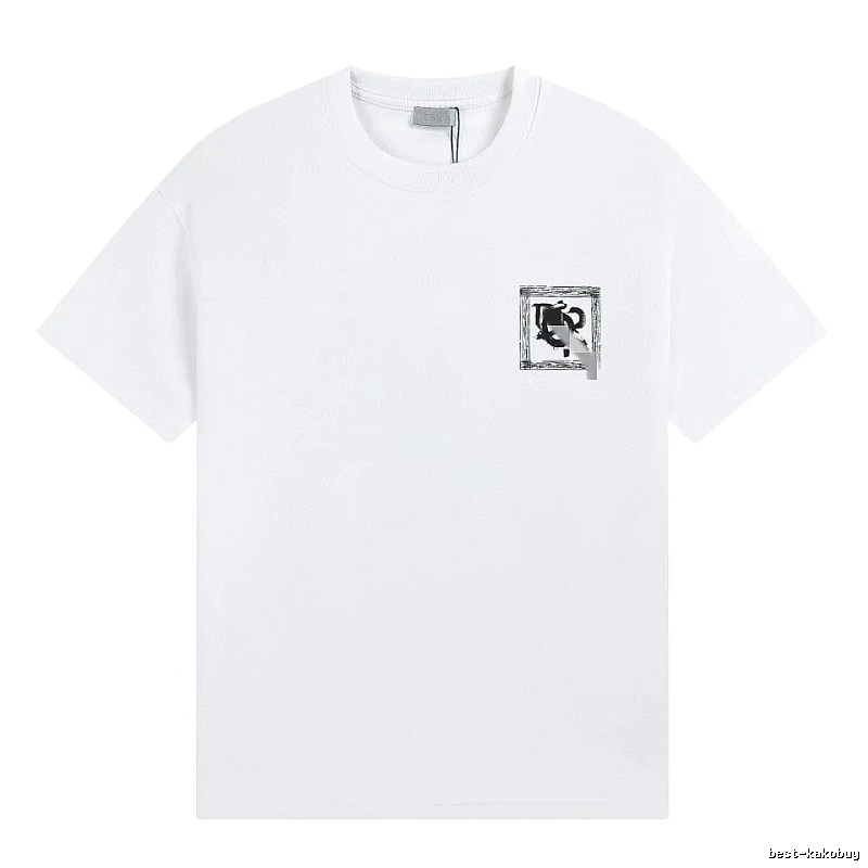 Dior Graffiti Print Minimalist Style White Short-sleeve T-shirt