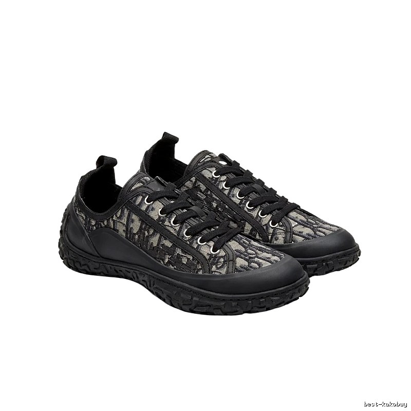 Dior monogram casual style black shoes