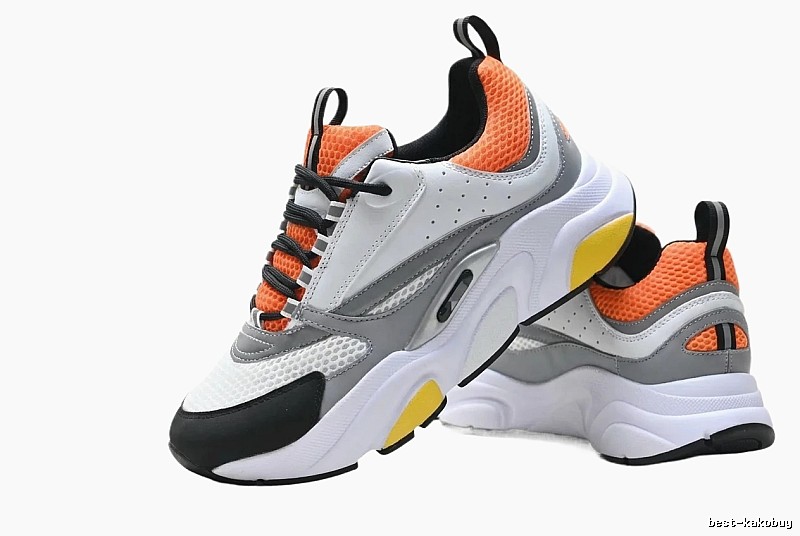 Dior orange and gray sporty running shoes