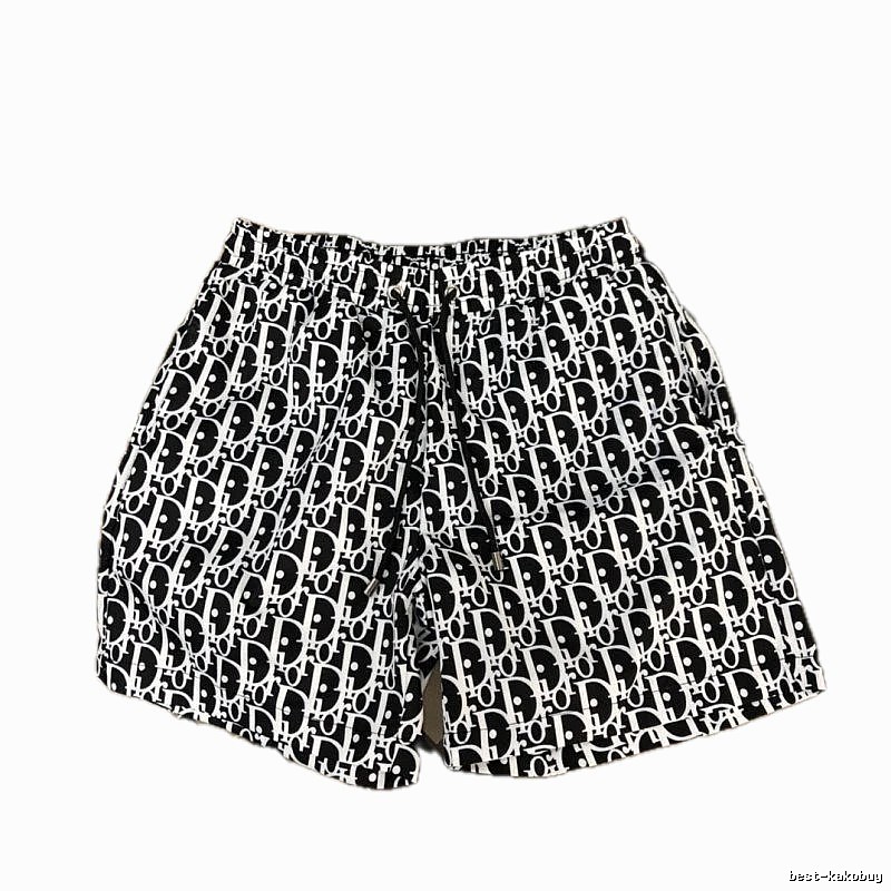 Dior Trendy All-over Monogram Print Black and White Casual Shorts