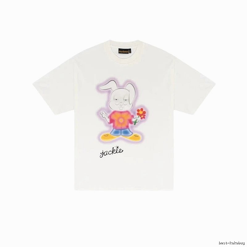 DREW Cartoon Rabbit Street Style Off-white T-shirt