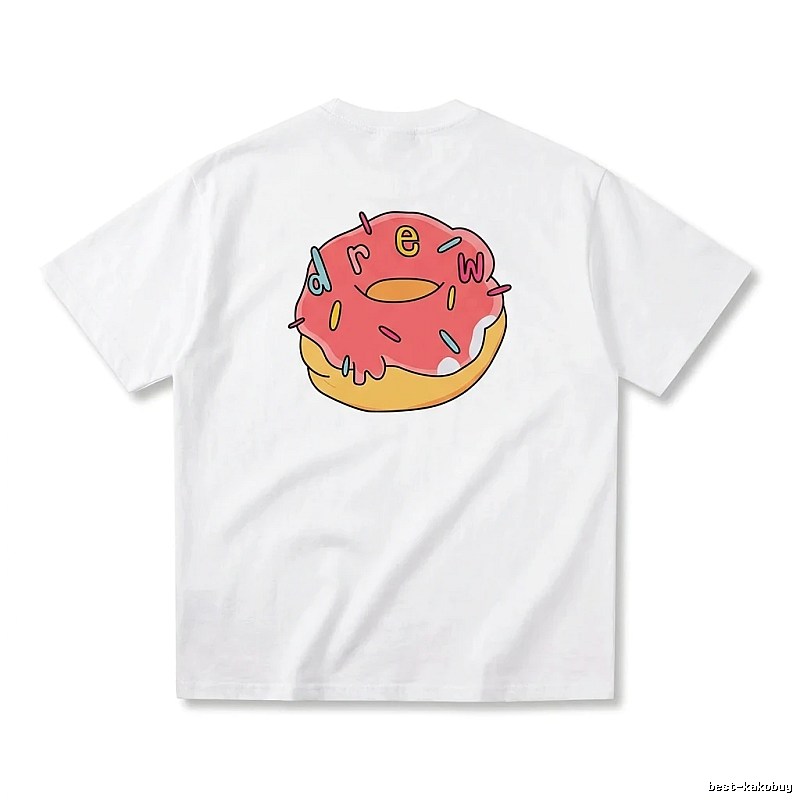 DREW Donut Cartoon White T-shirt