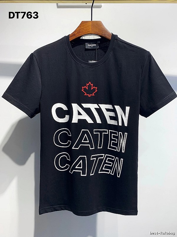 DSQ2 CATEN Printed Trendy Black T-Shirt