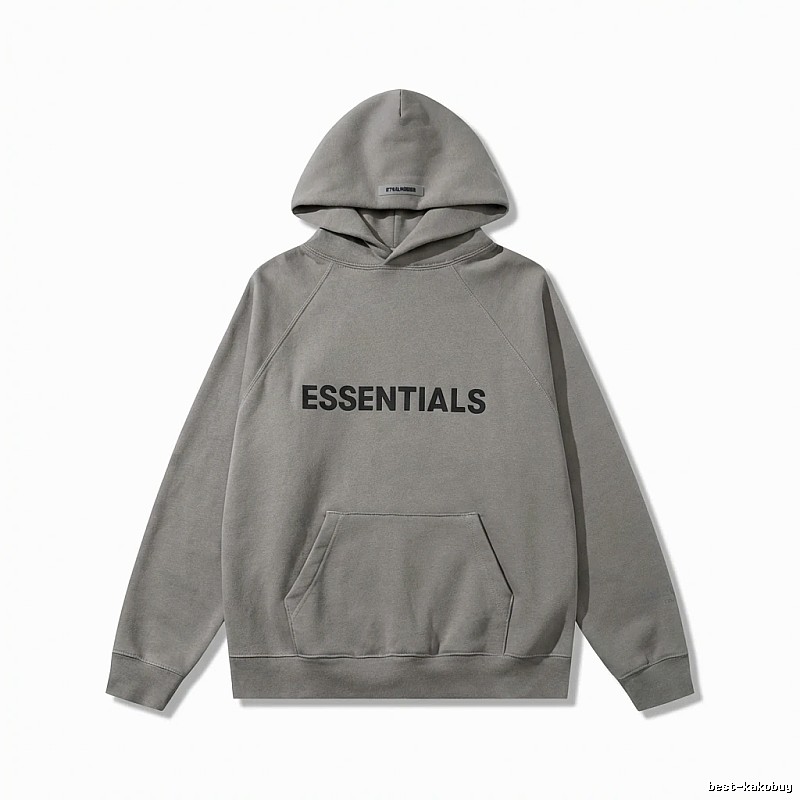 ESSENTIALS minimalist gray hoodie