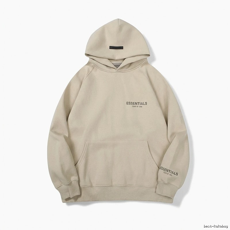 ESSENTIALS minimalist style beige hoodie