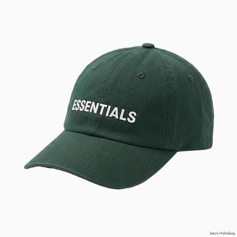 ESSENTIALS minimalist style dark green hat
