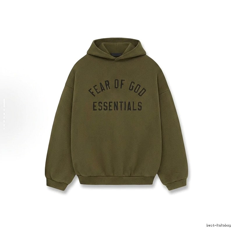 ESSENTIALS minimalist style olive green sweatshirt
