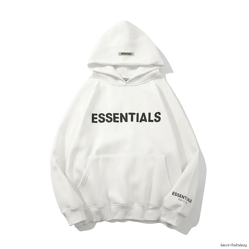 ESSENTIALS minimalist style white sweatshirt