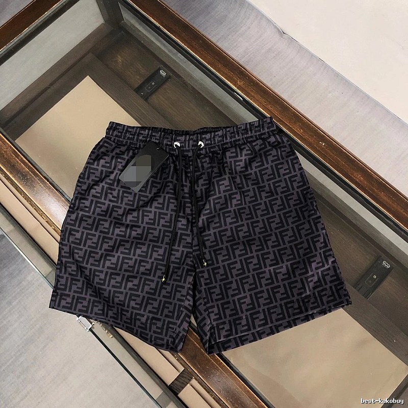 Fendi FF Monogram Trendy Cool Style Black Casual Shorts