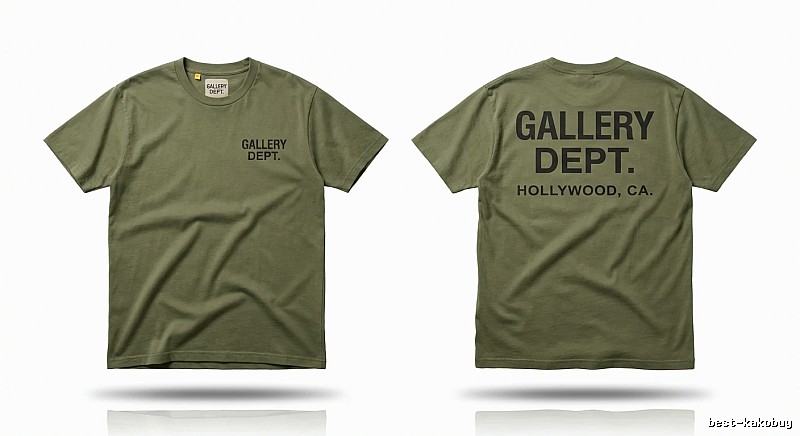 Gallery Dept American Retro Style Green T-shirt