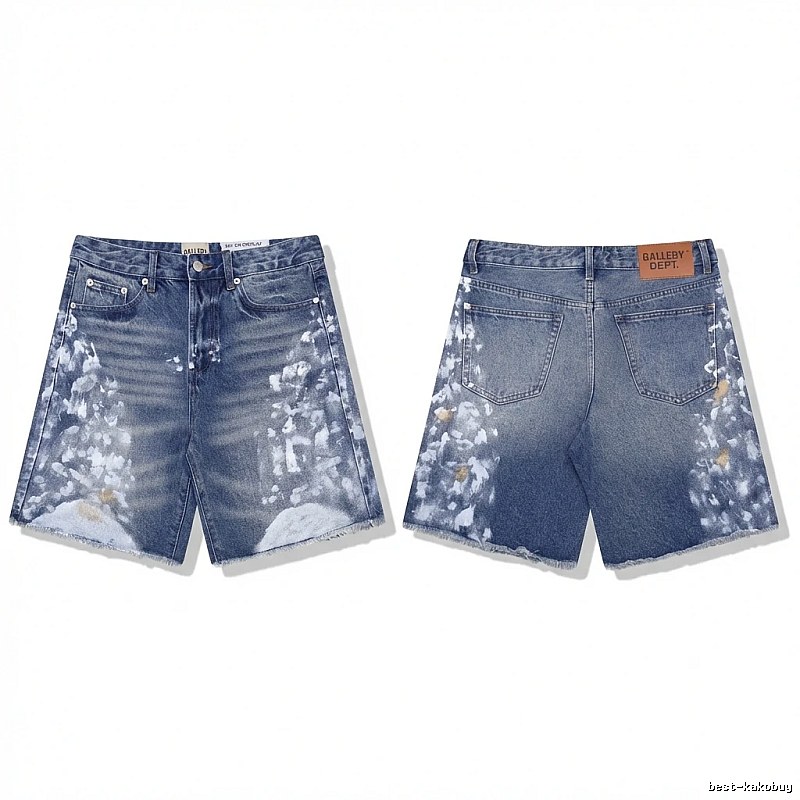 Gallery Dept denim graffiti-style shorts