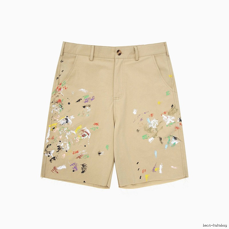 Gallery Dept Graffiti Style Khaki Shorts