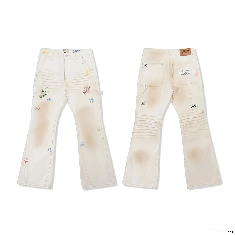 Gallery Dept graffiti-style white jeans