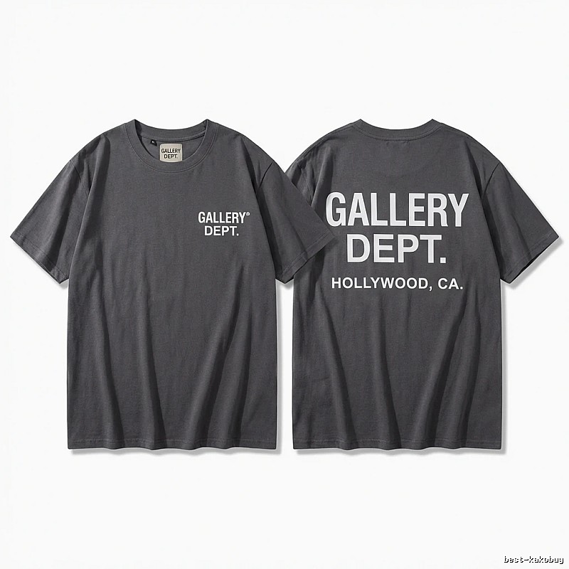 Gallery Dept Minimalist Style Dark Grey T-Shirt